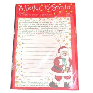 A LETTER TO SANTA CHRISTMAS STATIONARY KIT